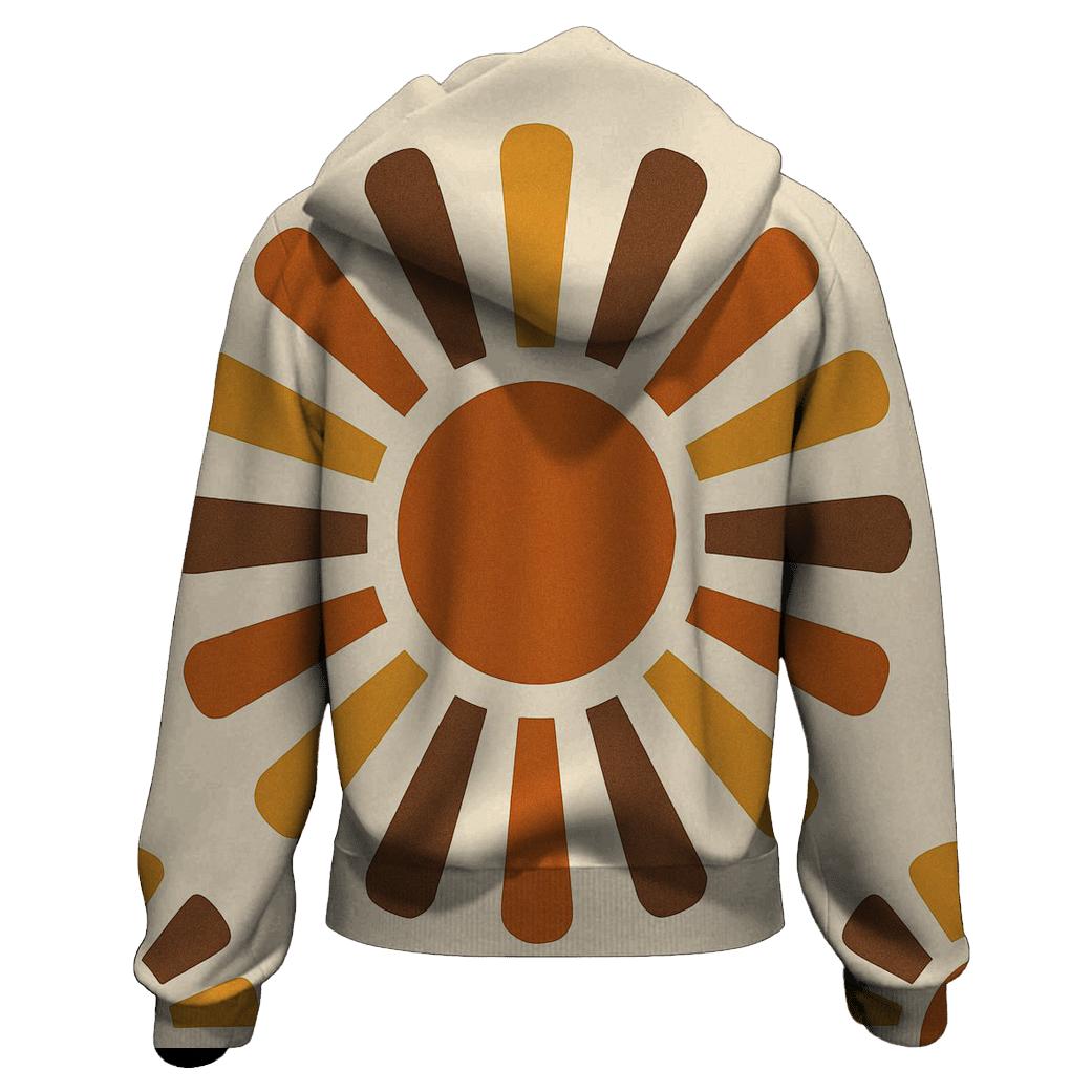Groovy Sunburst Wallpaper embroidered hoodies