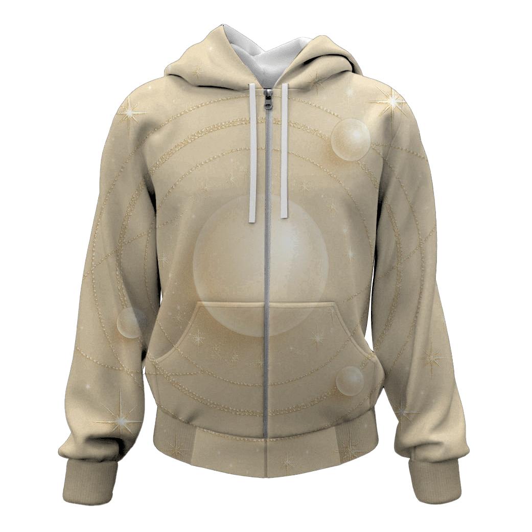 Champagne Orbit Pearls premium hoodies