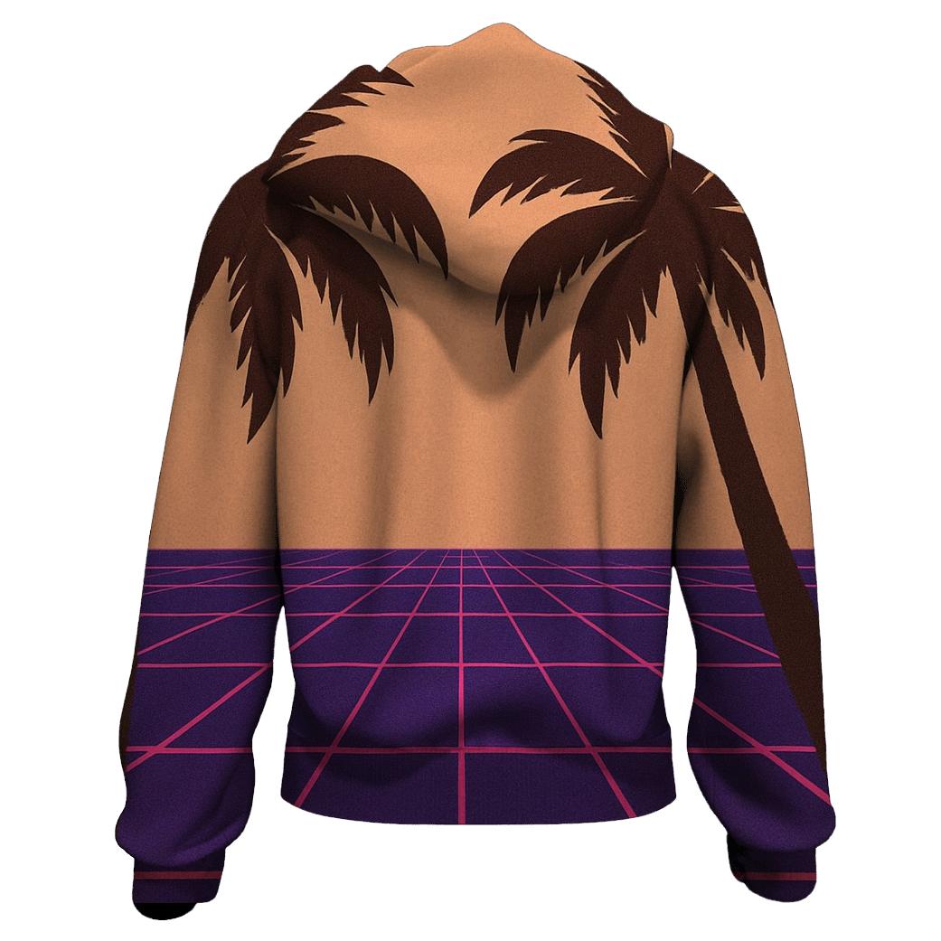 Disco Laser Grid Palms hoodie designs