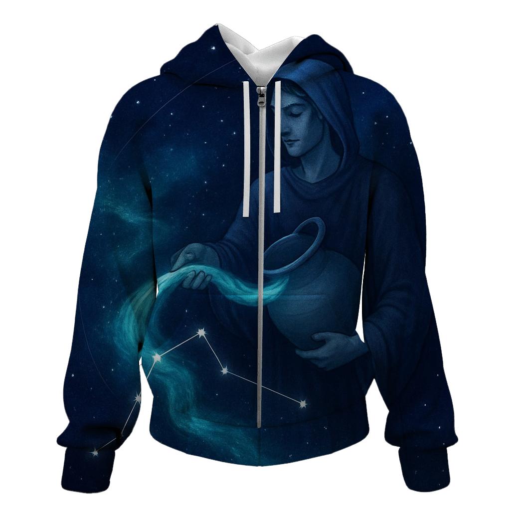 Aquarius Water Bearer Nebula Pour heavyweight hoodies