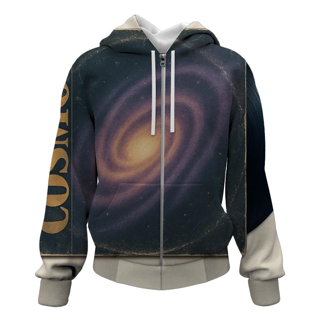 Worn Vinyl Record Galaxy Sleeve embroidered hoodies