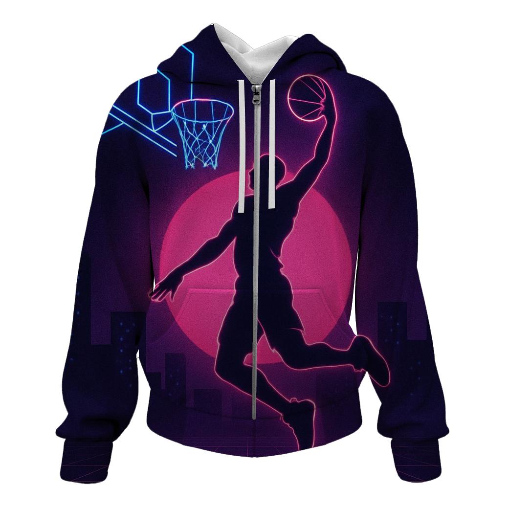 Neon Court Basketball Elevation heavyweight hoodies