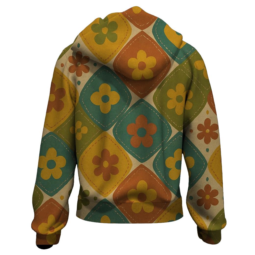 Folk Art Patchwork Medallions lightweight hoodies