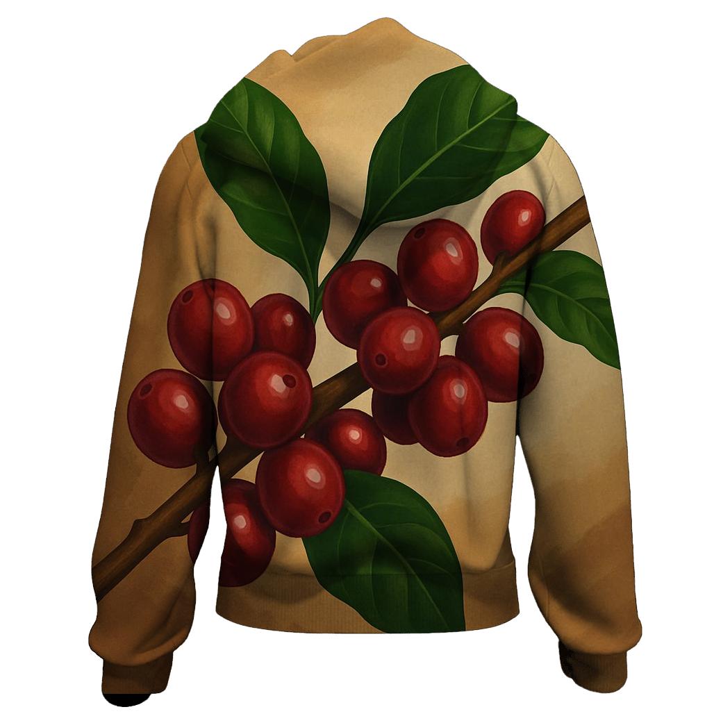 Cherry Cluster Shine zip-up hoodies