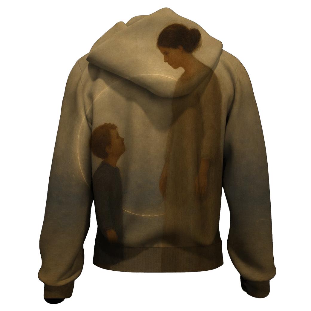 The Quiet Gravity Of Her Love zip-up hoodies