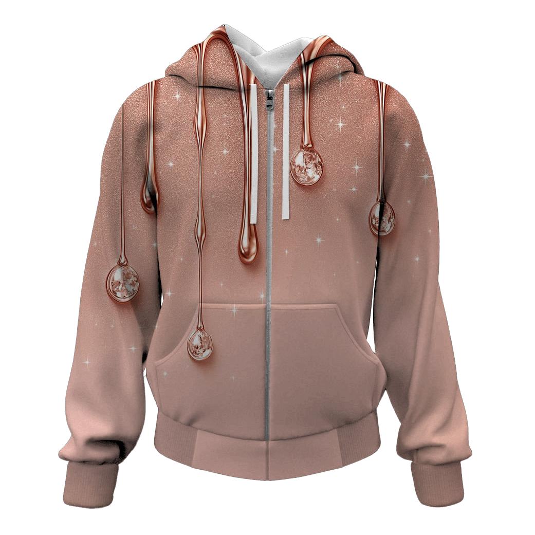 Rose Gold Velvet Drip Canopy hoodie trends