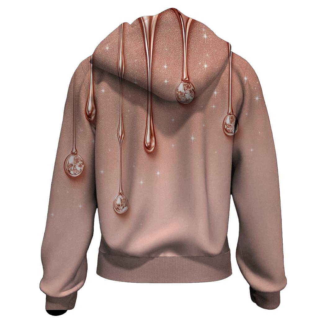 Rose Gold Velvet Drip Canopy hoodie trends