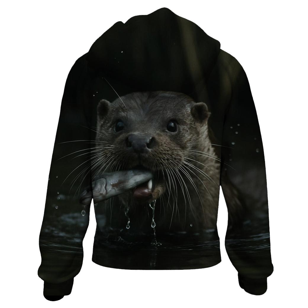 Creekside Hunt Eurasian Otter printed hoodies