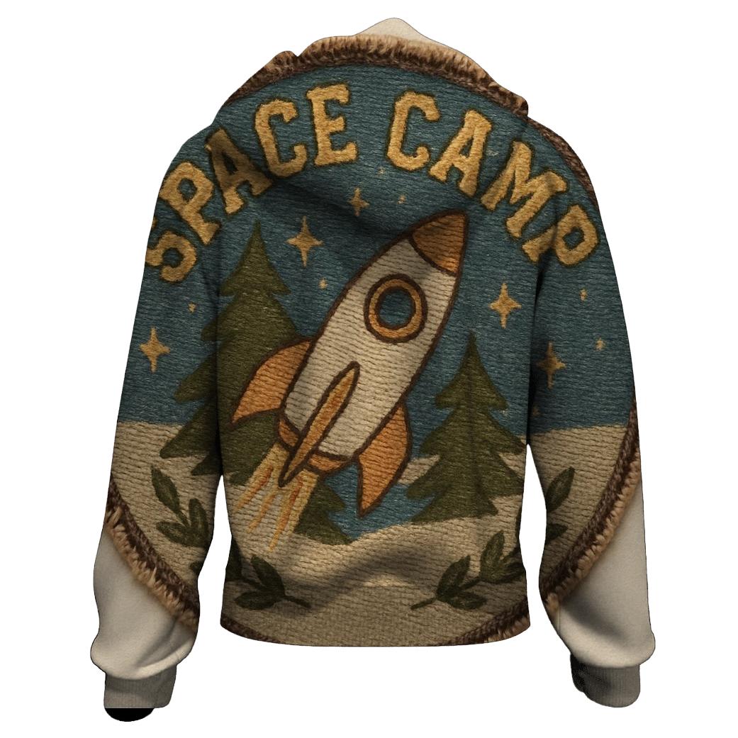 Distressed Space Camp Badge Patch custom hoodies