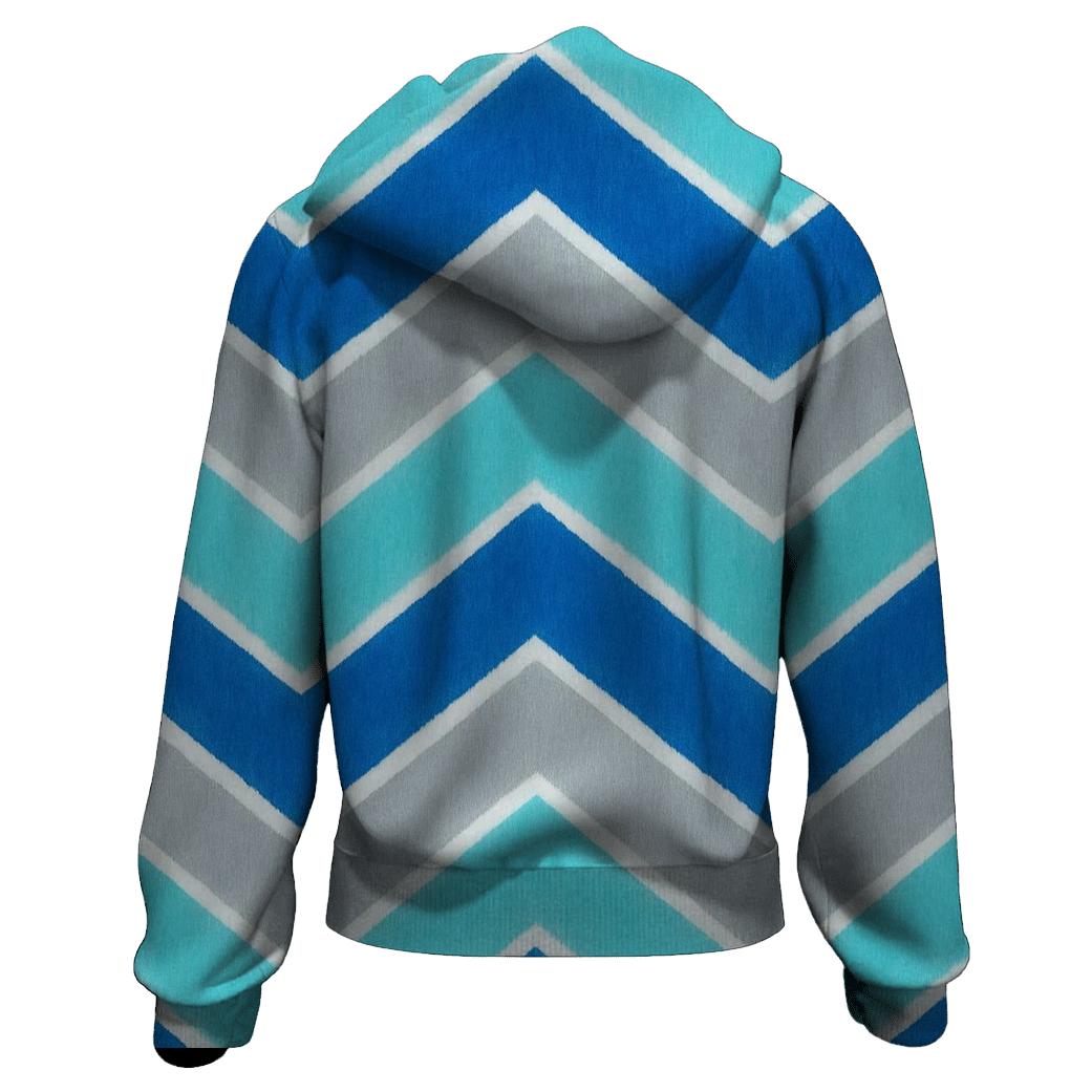 Comet Tail Chevron Accordion printed hoodies