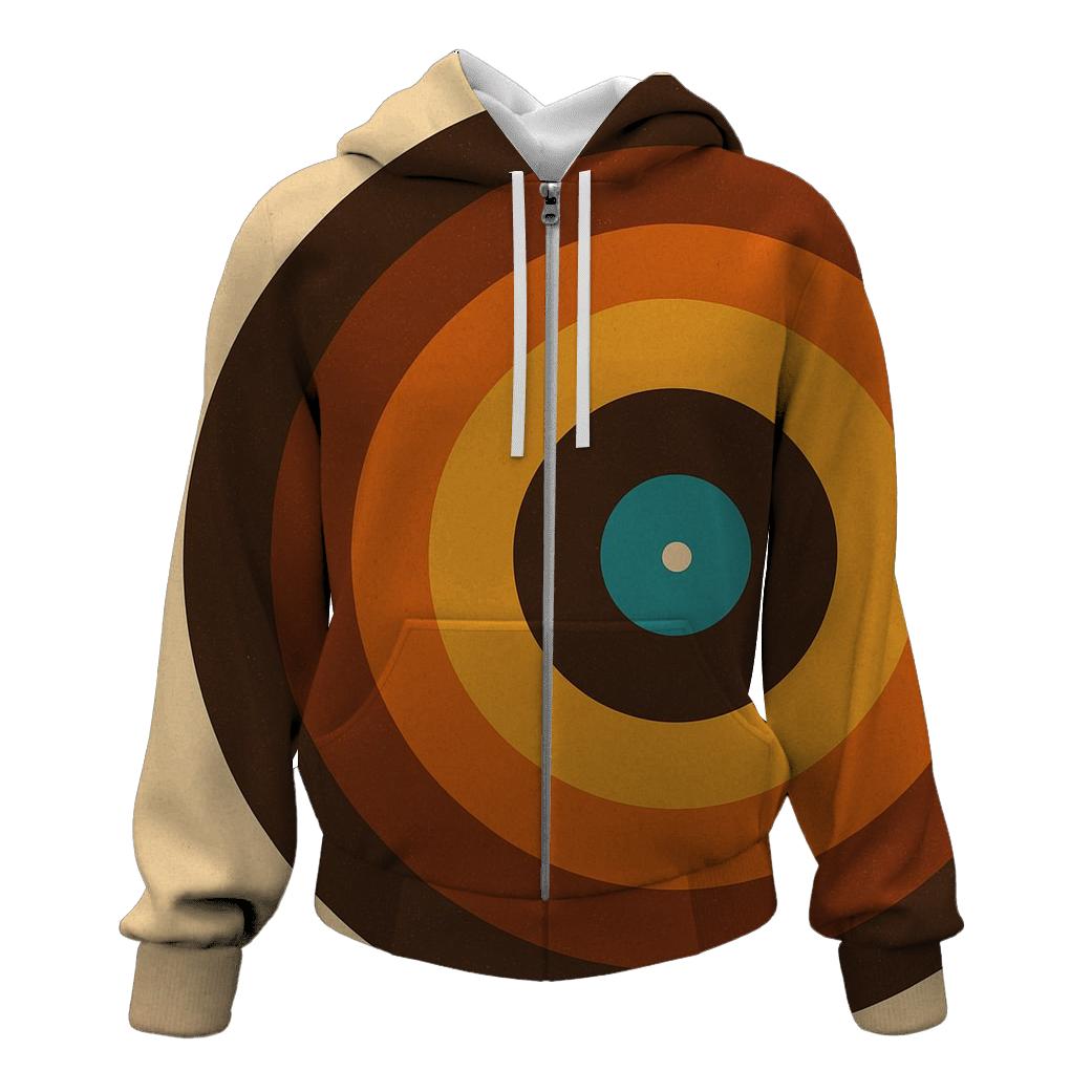 Vinyl Record Ripple Rings heavyweight hoodies