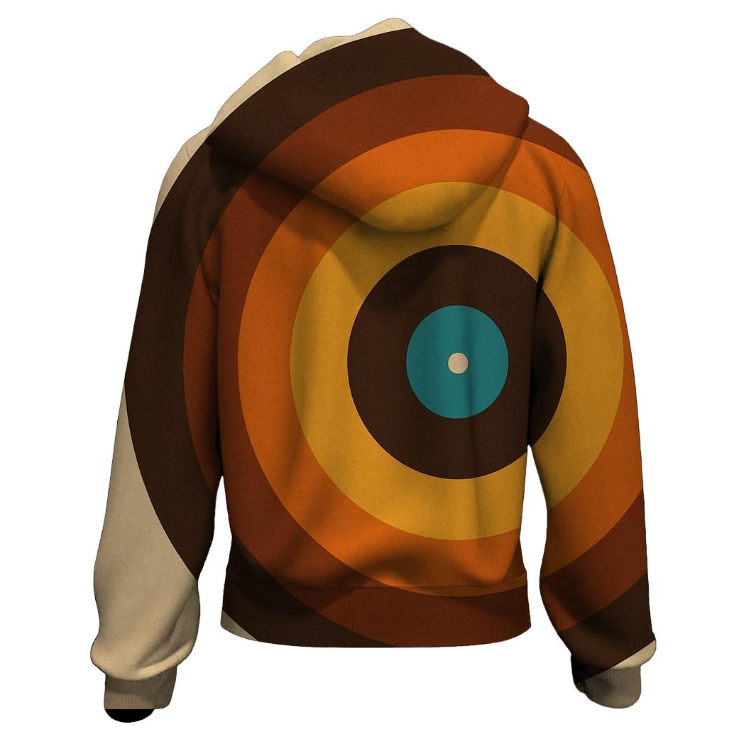 Vinyl Record Ripple Rings heavyweight hoodies