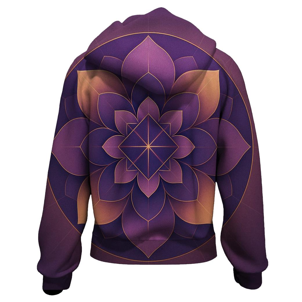 Radiant Geometry Bloom zip-up hoodies