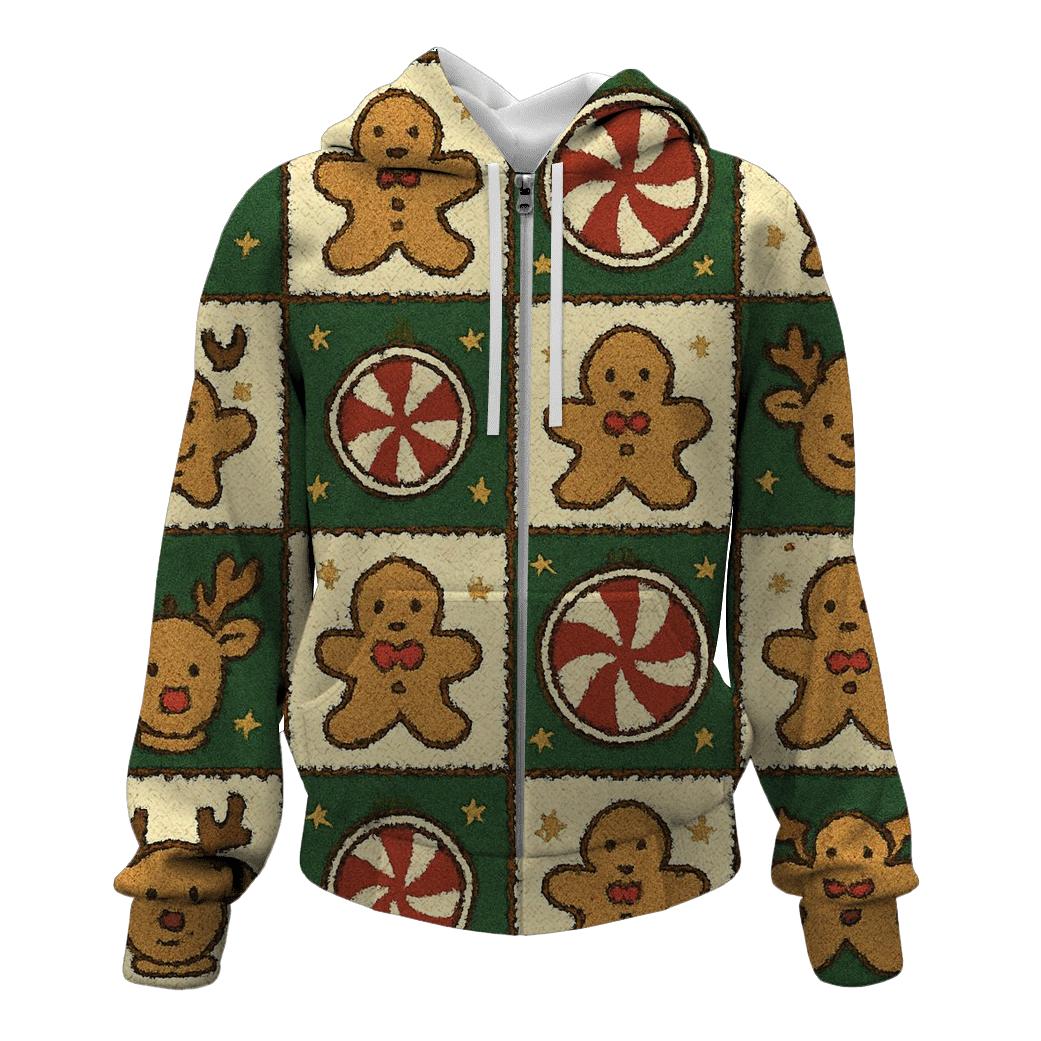 Reindeer Snack Time Checkerboard Design hoodie designs