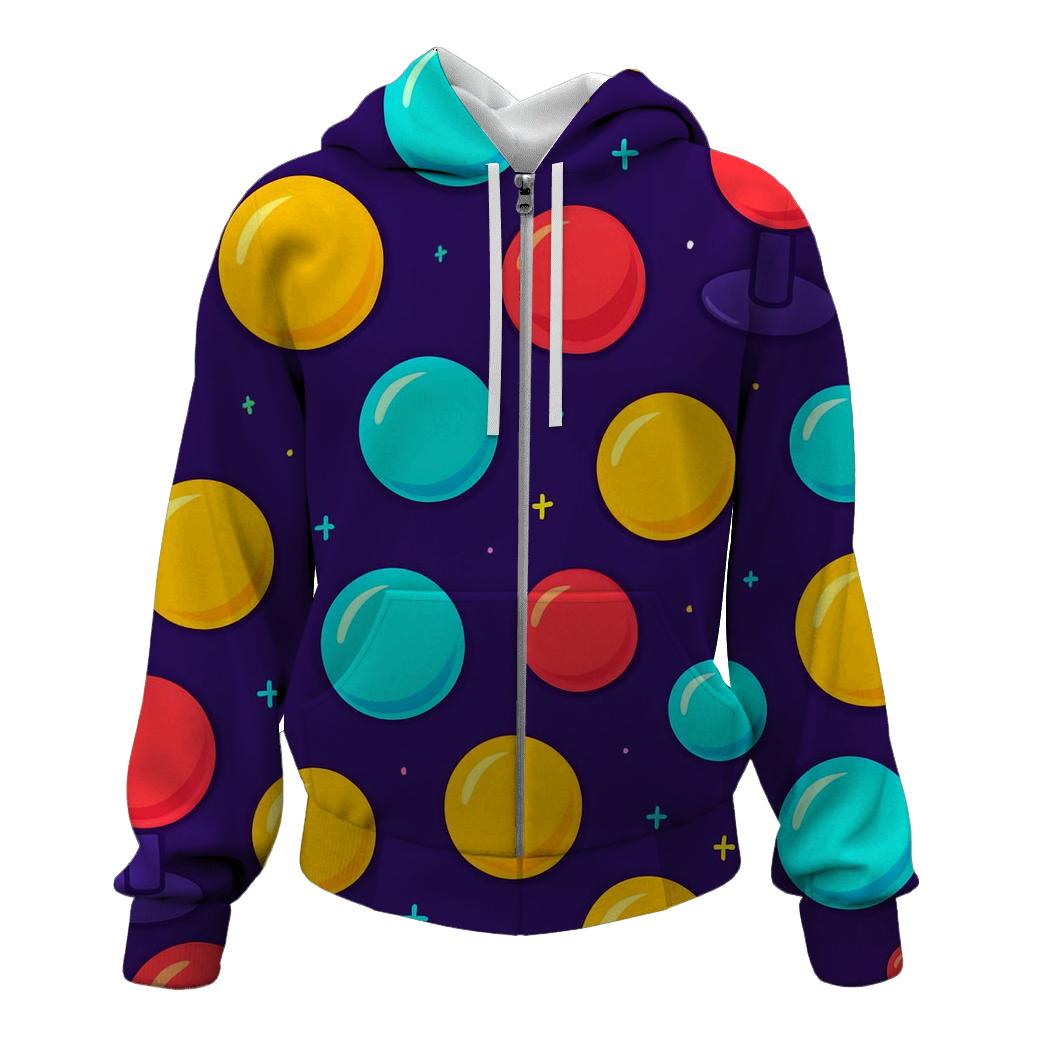 Arcade Button Galaxy Scatter lightweight hoodies
