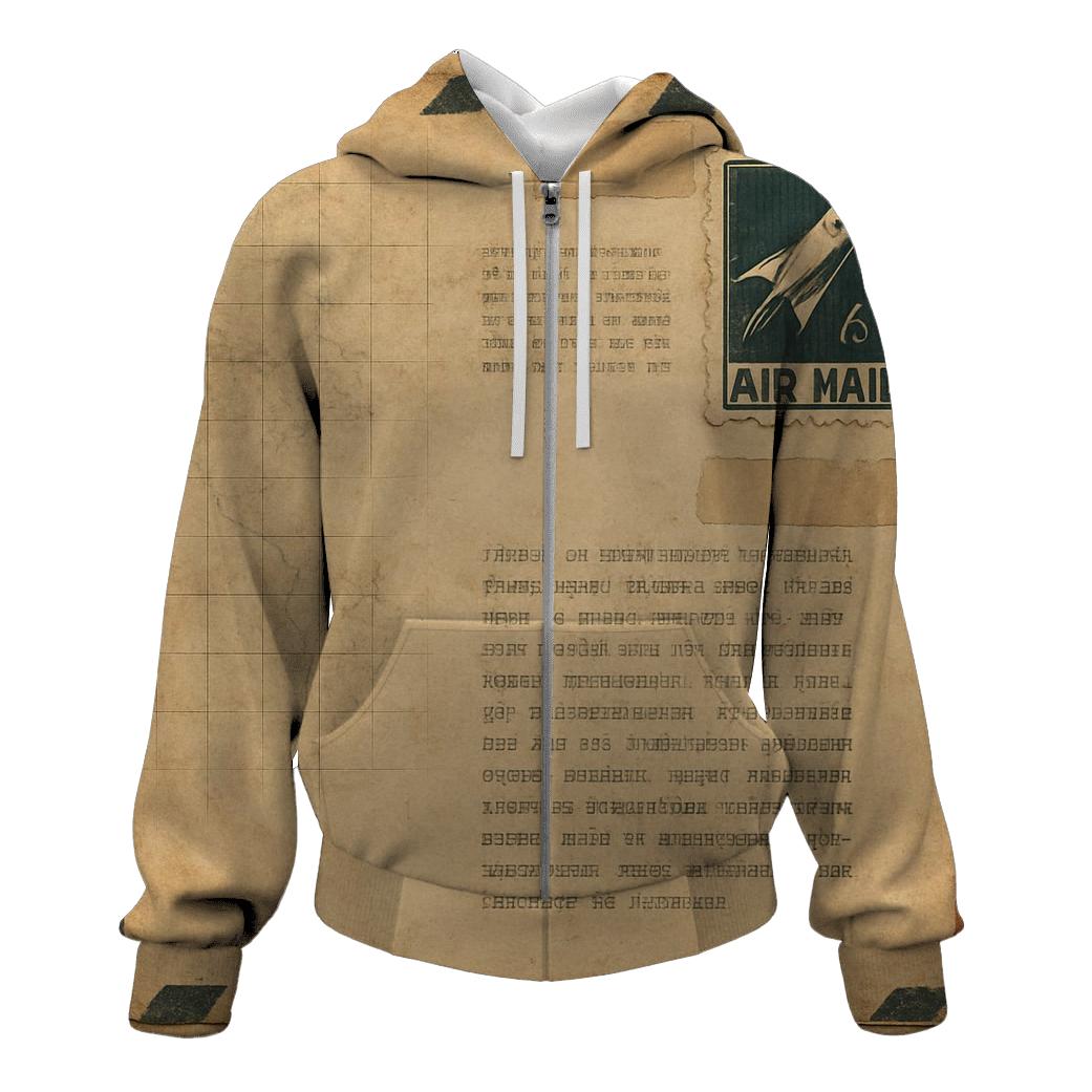 Sepia Air Mail Letter From Mars premium hoodies