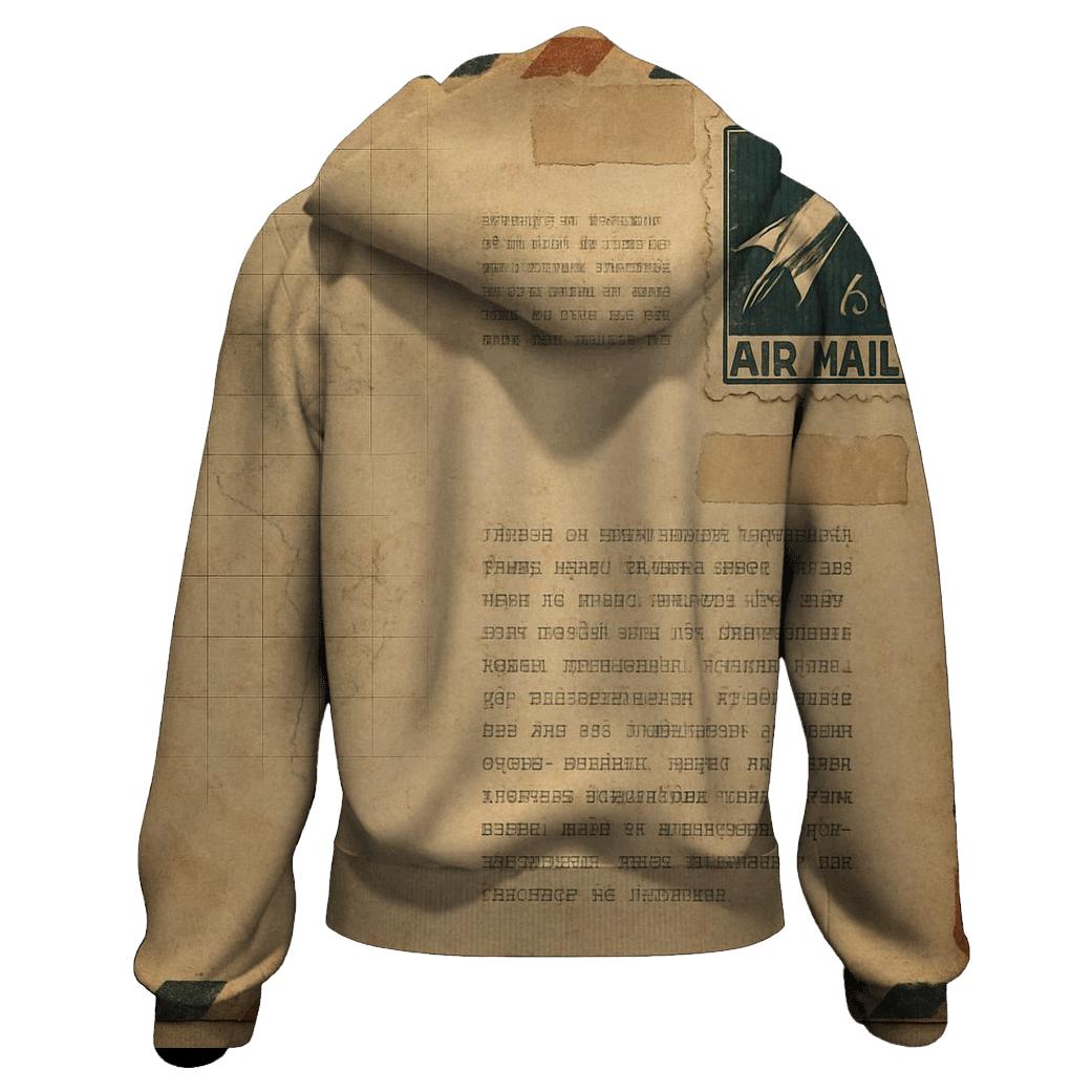Sepia Air Mail Letter From Mars premium hoodies