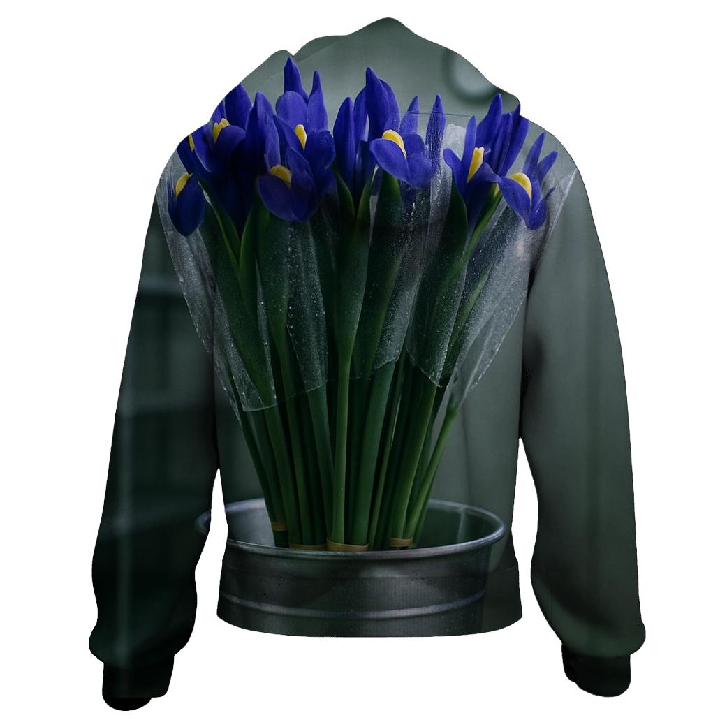 Dutch Iris Stems In A Florist Cold Room graphic hoodies