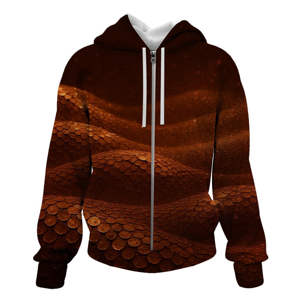 Copper Bronze Sequin Dunes heavyweight hoodies