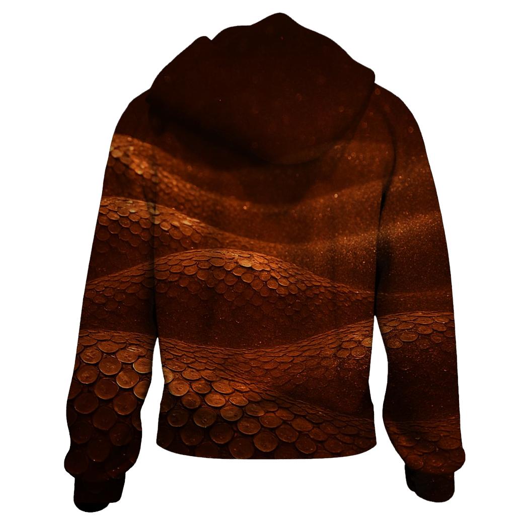 Copper Bronze Sequin Dunes heavyweight hoodies