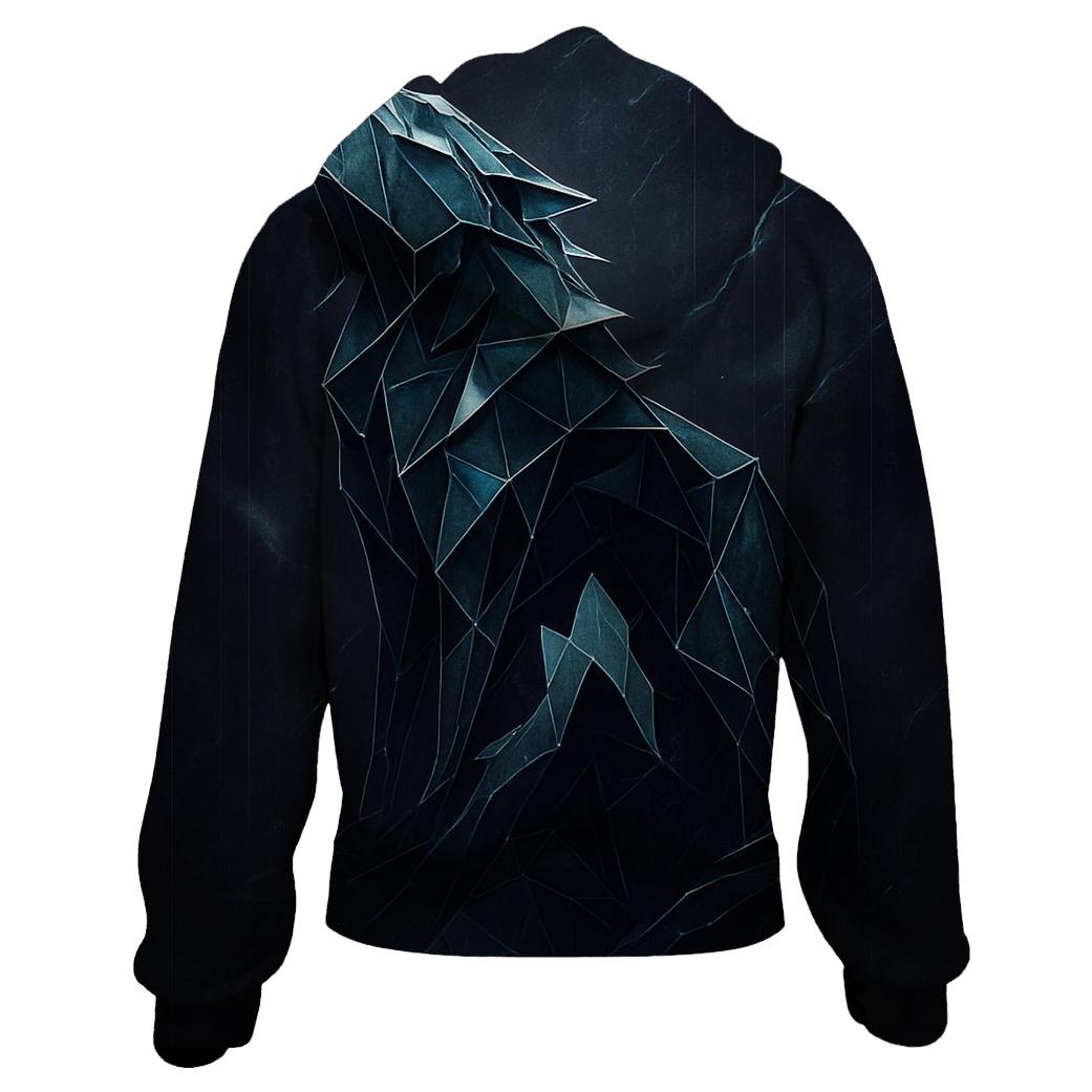 Mirrored Wolf Cipher pullover hoodies
