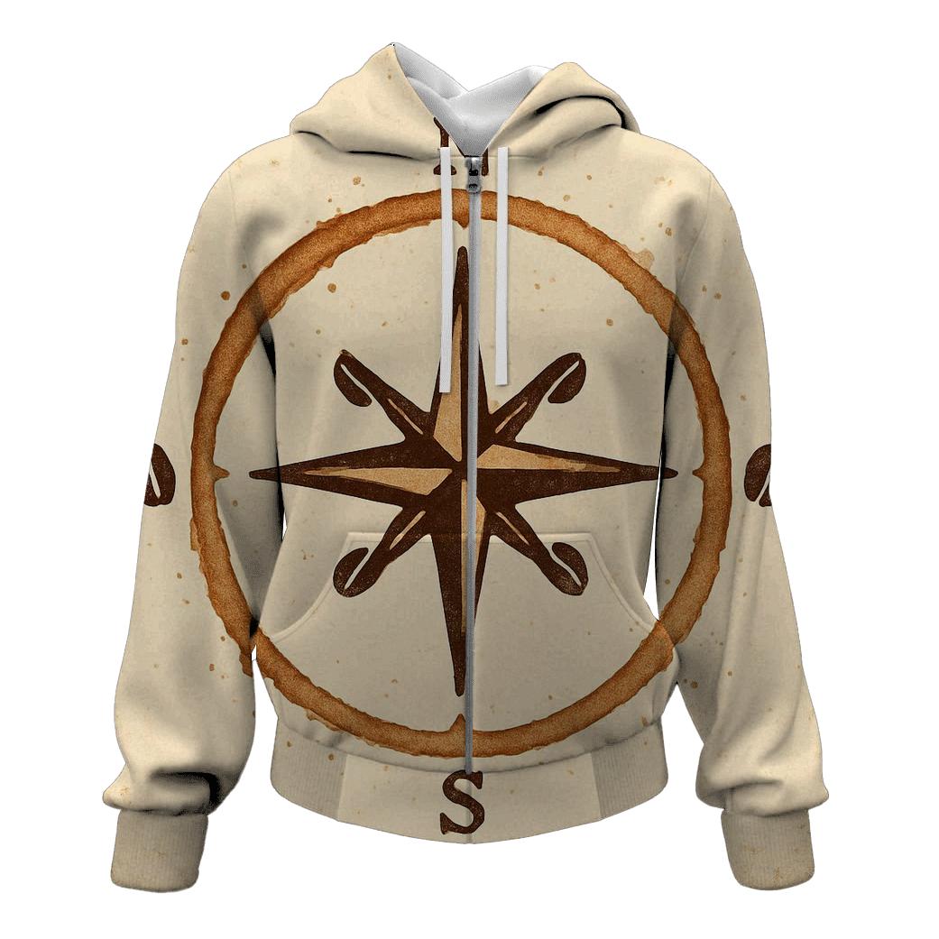 Stain Ring Compass designer hoodies