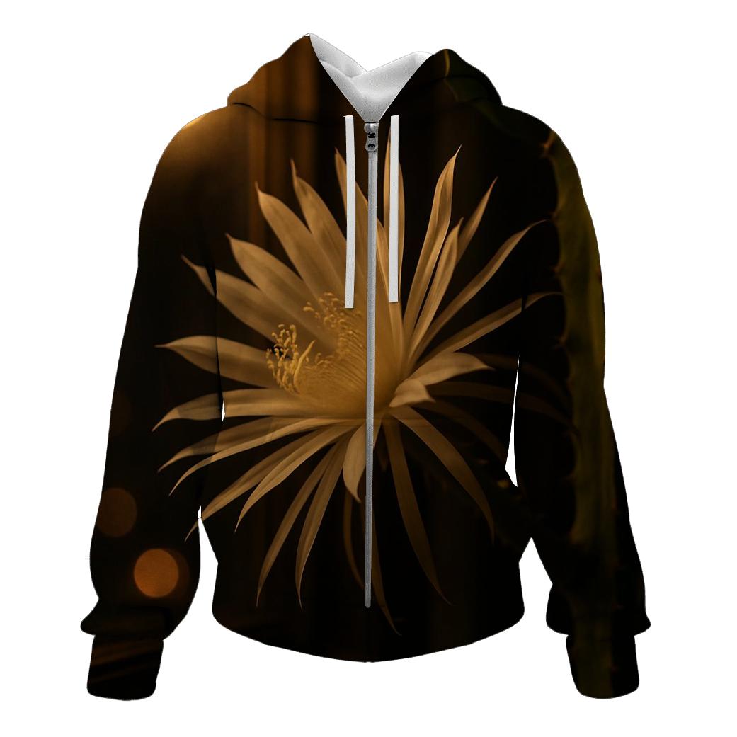 Night Blooming Cereus Opening At Midnight Window graphic hoodies