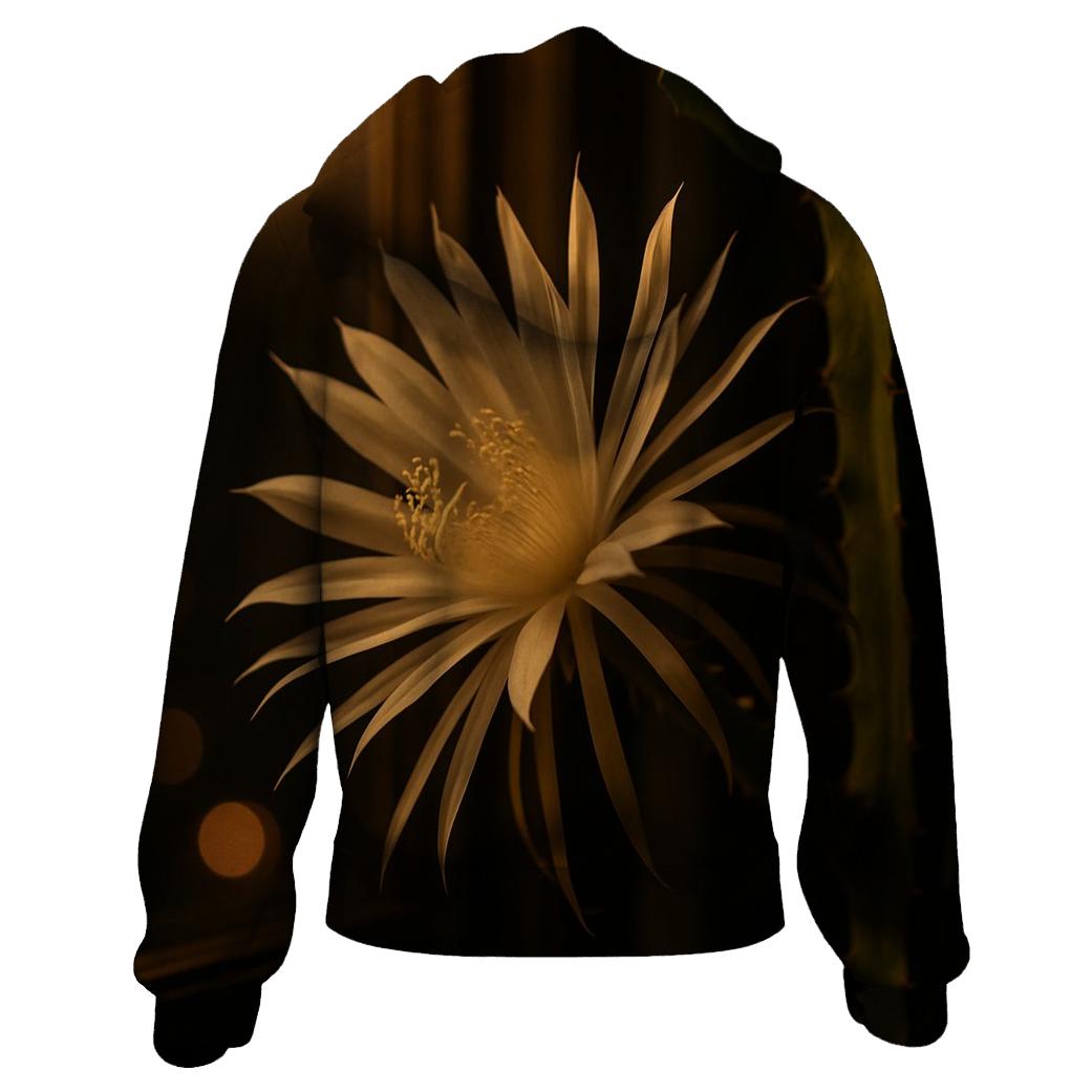 Night Blooming Cereus Opening At Midnight Window graphic hoodies