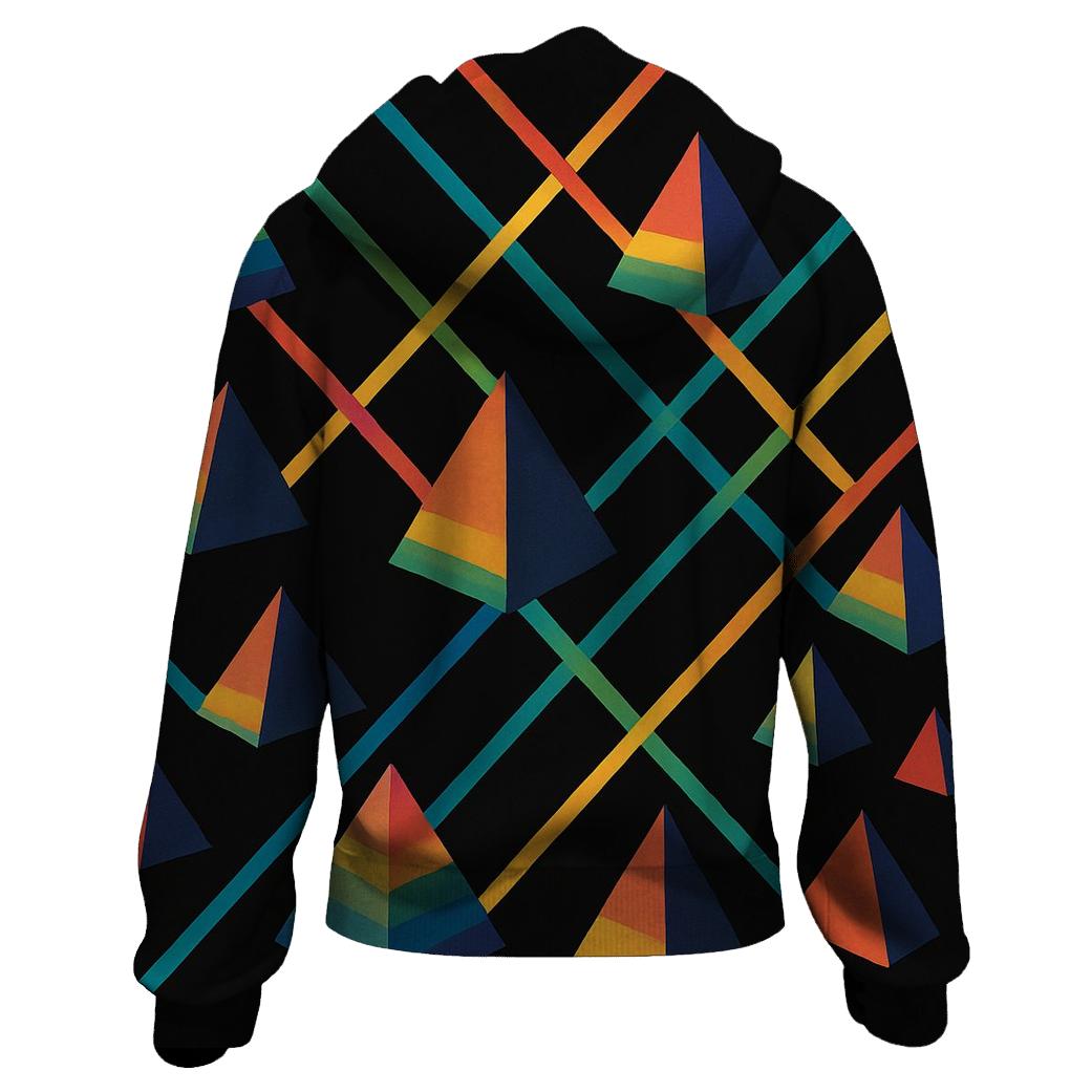 Laser Prism Geometry Field heavyweight hoodies