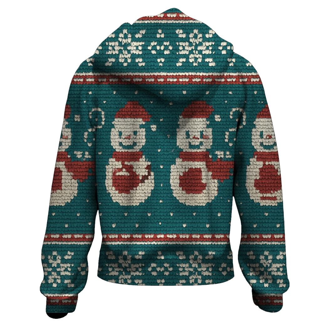 Snowman Cocoa Mug Fair Isle Bands Design pullover hoodies
