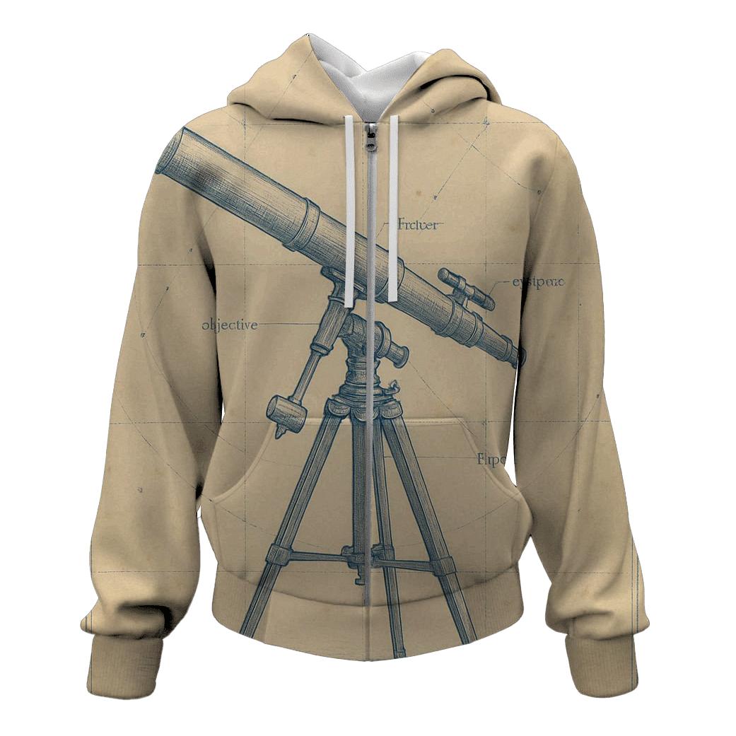 Old Observatory Blueprint Coffeehouse Print custom hoodies