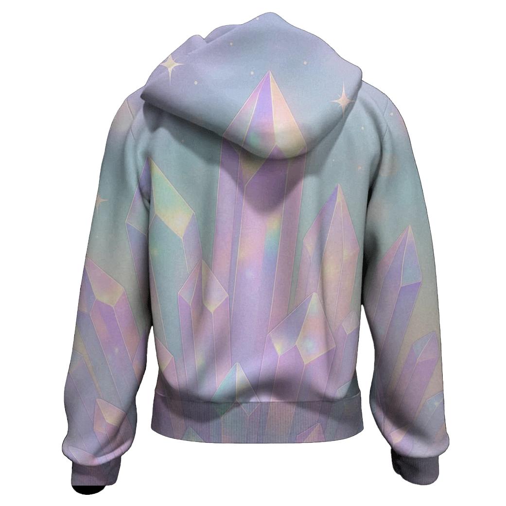 Pastel Aurora Crystal Garden hoodie styles