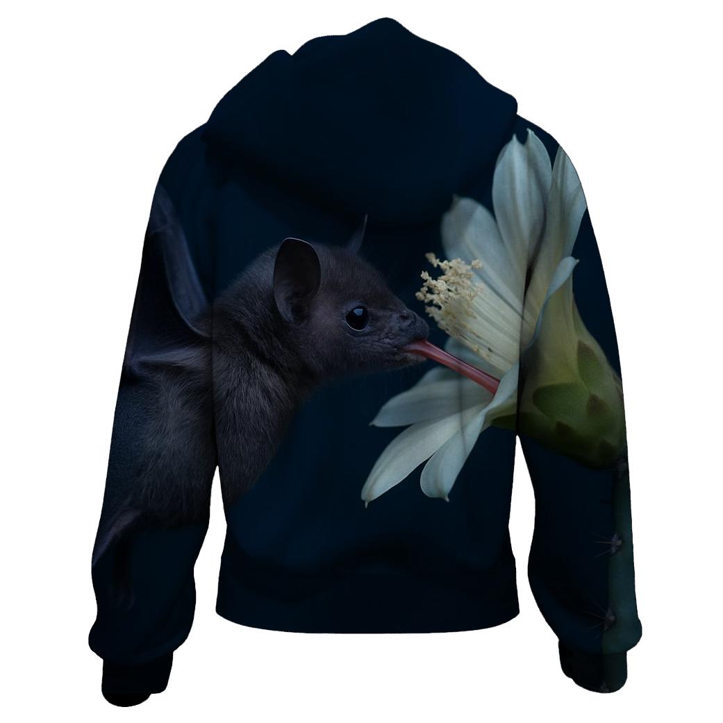 Night Bloom Pollination Long Tongued Bat premium hoodies