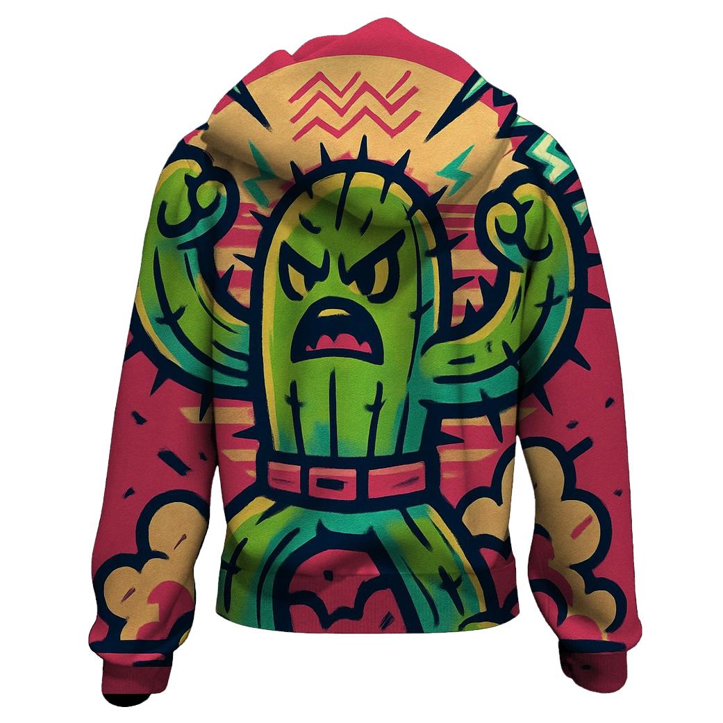Cactus Thunder Totem embroidered hoodies