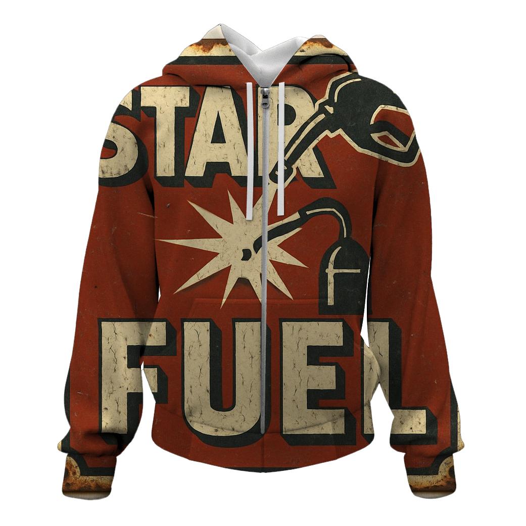 Antique Gas Station Sign For Star Fuel hoodie designs
