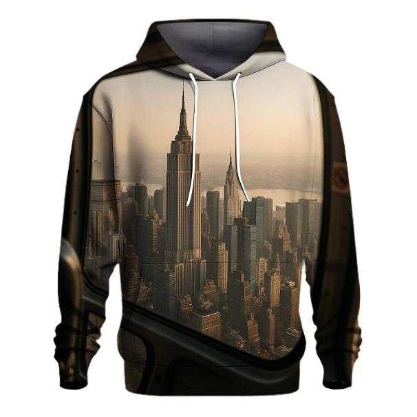Helicopter Window Reflection Over Midtown hoodie styles
