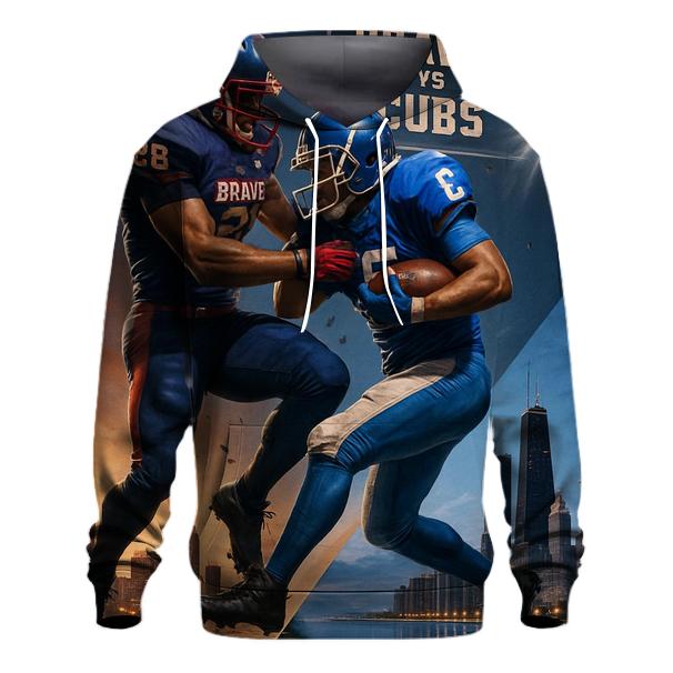 Skyline Scrimmage Over Two Ballparks pullover hoodies