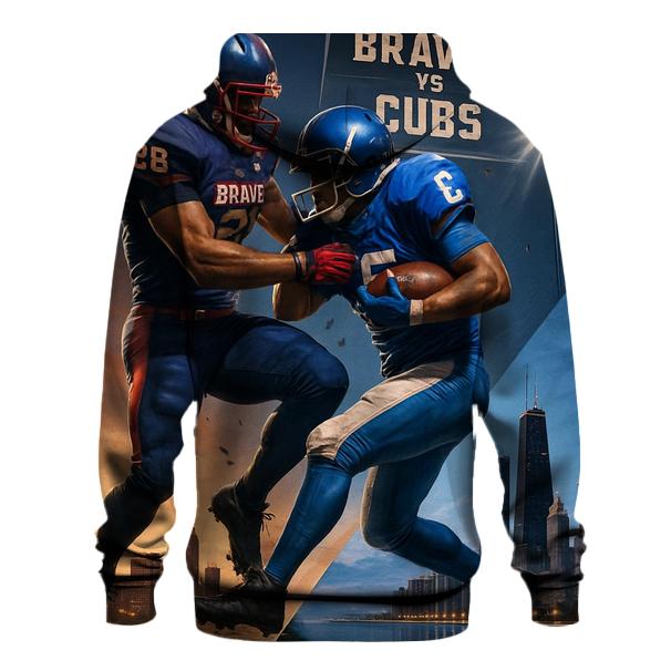 Skyline Scrimmage Over Two Ballparks pullover hoodies