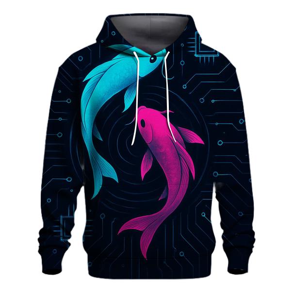 Neon Koi Circuit Stream custom hoodies