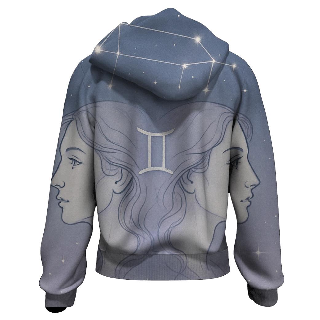 Gemini Twins Mirror Constellation Portrait hoodie styles