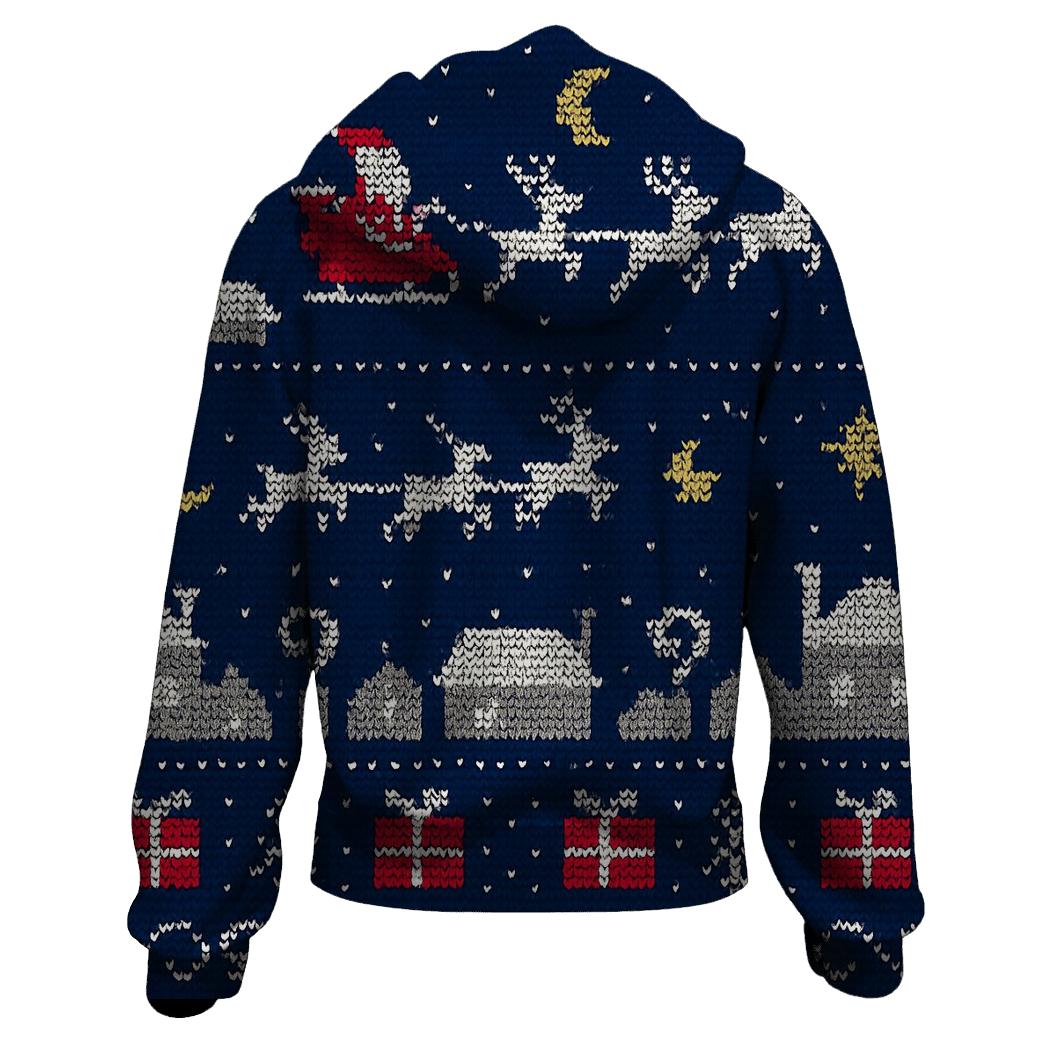 Santa Sleigh Skyline Band Design hoodies fashion