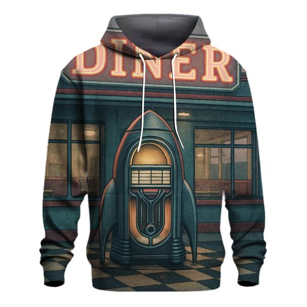 Faded Space Age Diner Neon Poster custom hoodies
