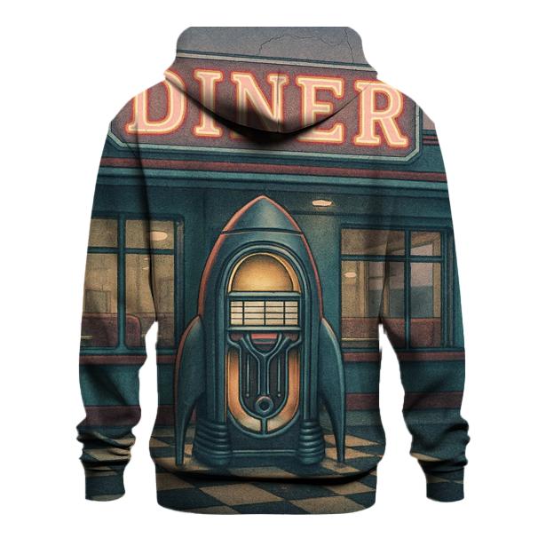 Faded Space Age Diner Neon Poster custom hoodies