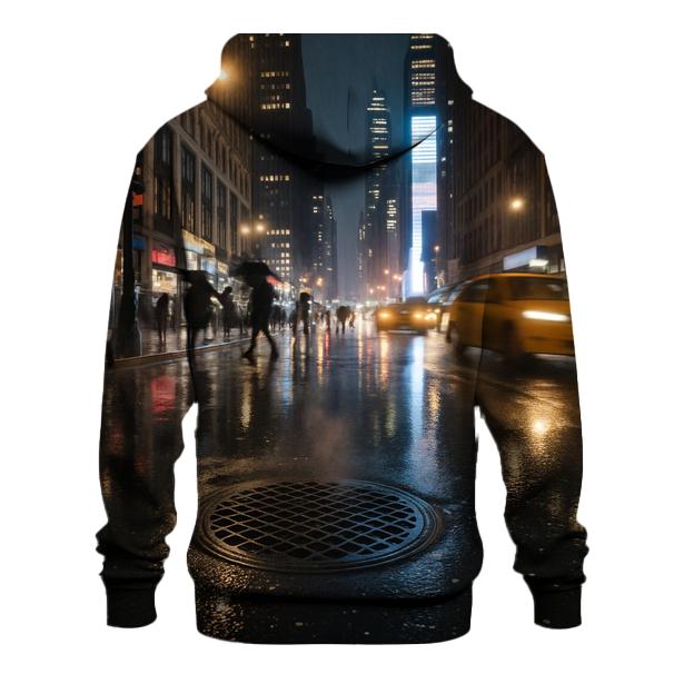 Rain Polished Broadway Looking Toward Times Square Towers hoodie designs