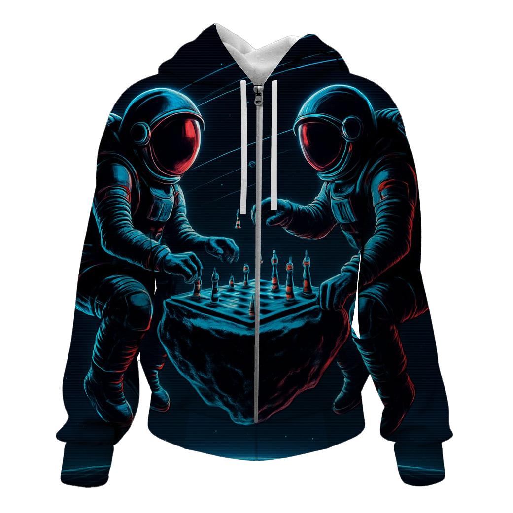 Magnet Moon Chess Duel printed hoodies