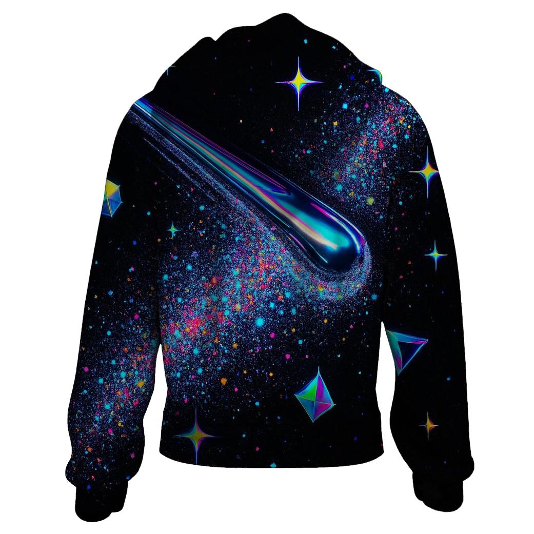 Chrome Comet Confetti Trail embroidered hoodies