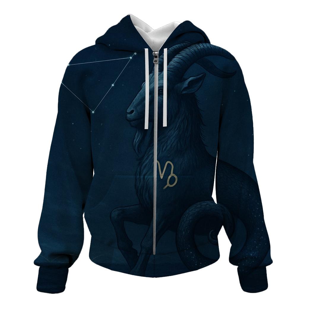 Capricorn Sea Goat Under Solstice Star Arc custom hoodies