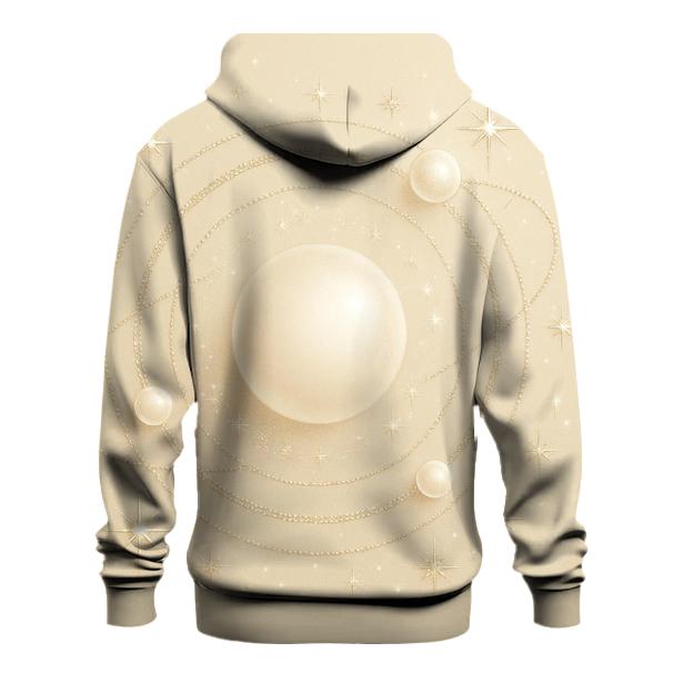 Champagne Orbit Pearls designer hoodies