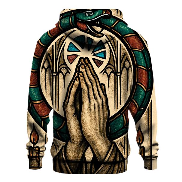 Cathedral Glass Ouroboros Halo printed hoodies