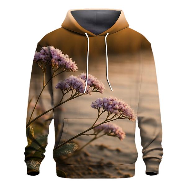 Salt Marsh Sea Lavender At High Tide Line graphic hoodies